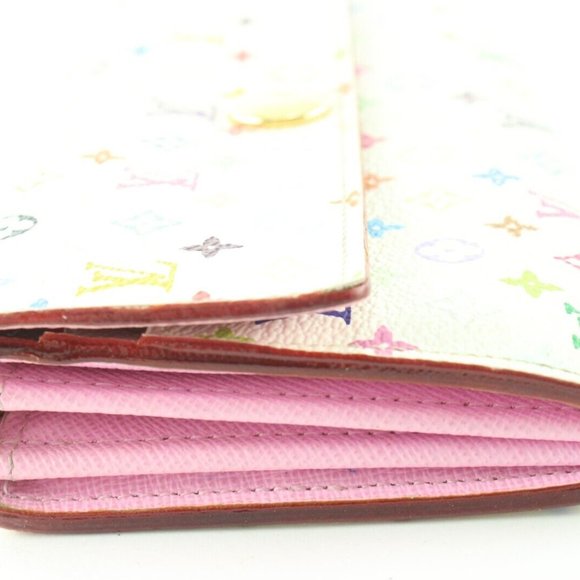 Louis Vuitton White Monogram Multicolor Sarah Flap Wallet Pink 6LV512S - Picture 8 of 12